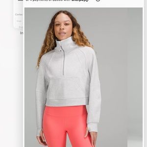Lululemon Scuba Oversized Funnel Neck Half Zip- Baby Blue